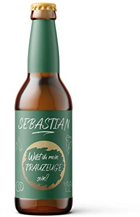 Bieretikett | Bier | Trauzeuge | Rubbellos | Flaschenetikett mit Rubbellos | Weinetikett | Personalisierung | Hochzeit | Geschenk | Frage