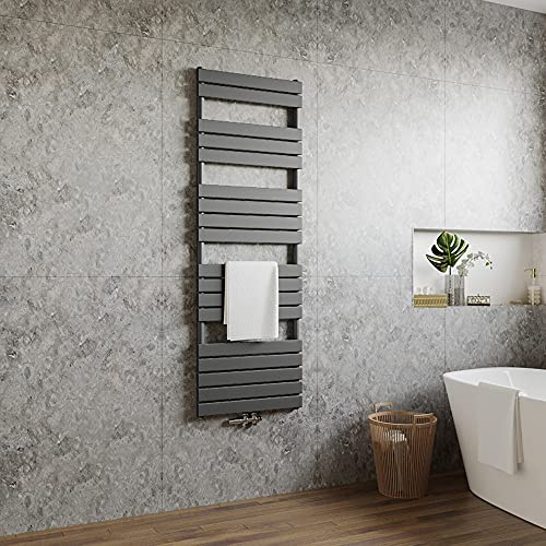 AICA Badheizkörper 1800x600mm Heizkörper Vertikal Einlagig Anthrazit Handtuchwärmer Handtuchtrockner Seitenanschluss und Mittelanschluss 1168W