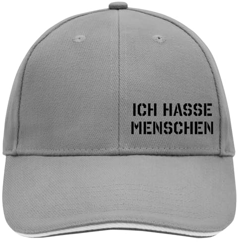 Huuraa Cappy Mütze ICH Hasse Menschen Geschenk | Baseballkappe Basecap Kappe Geschenkidee Unisex Baseball Cap