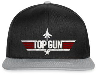 Spreadshirt Top Gun Jet Logo Used Look Snapback Cap