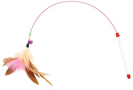 Fhodigogo katzenspielzeug Feder Katzenspielzeug Spielzeug mit Federn federangel Katze katzenangel Federn Katzen mit Federn Interaktives Katzenspielzeug Federn (1PCS)