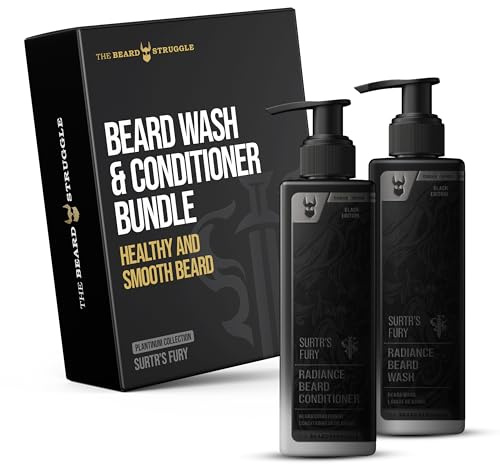 The Beard Struggle Bartshampoo & Conditioner Set – Bartpflege & Bartreinigung für Männer – Feuchtigkeit & weicher Bart, 2er Pack