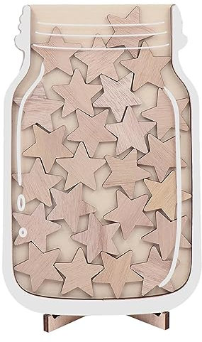 Rianpesn Belohnungstafel Kinder Für Das Verhalten, Belohnungsglas Mit Sternen,Belohnungstabelle Für Das Töpfchentraining, Stern-Belohnungsglas, Reward Jar rs