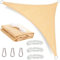 KANWOD Vela Ombreggiante Triangolare, 4 x 4 x 4 m, Impermeabile, Protezione UV, Tessuto 180 g/m², Telo Ombreggiante Esterno per il Balcone, la Terrazza e il Giardino, Beige