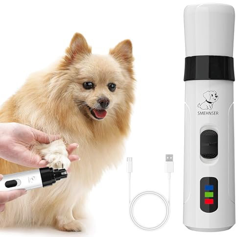 DAWRIS Silent Dog Nail Grinders, Electric Dog Claw Grinder Dog Nail Trimmer Dog Nails Grinder, Rechargeable Nail Grinder for Dogs Claws, Silent Groom Pro for Dogs, Pet Nail Grinder for Dogs & Cats
