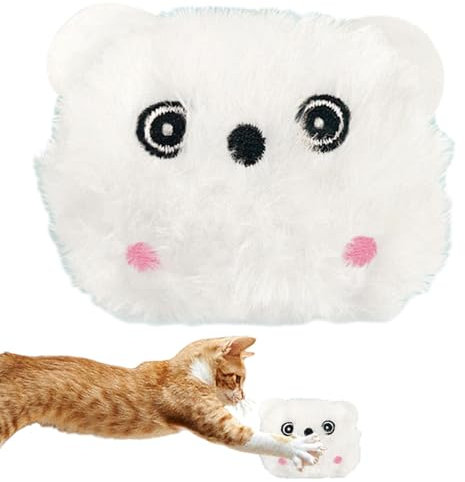 Gkumgwo Katzenminze Spielzeug - Lustiges Zahnen Kauspielzeug Sound Spielzeug - Plüschtier Interaktives Integriertes Katzenminze-Duftpaket Quietschspielzeug für Hunde Katzen