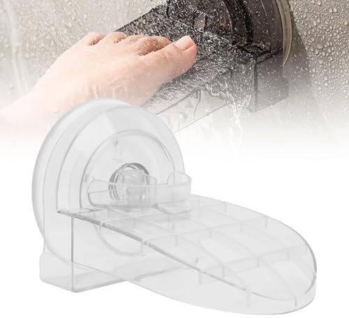 ABS-Fußstütze Unter Dem Schreibtisch, Große Saugnapf-Fußstütze für die Dusche, mit Bequemem und Ermüdungsfreiem Erlebnis. Abnehmbare Saugnäpfe, Starker Halt und Stabilität (klar)