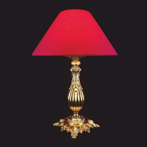 Casa Padrino luxury baroque table lamp gold/red Ø 34 x H. 45 cm - Baroque lights