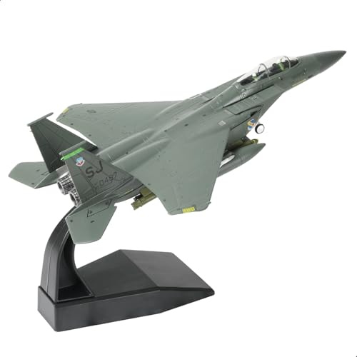 NUOTIE Classic American F-15E Strike Eagle Fighter 89-0487 Vorgefertigte Modellbausätze 1:100 Flugzeug-Legierung Druckguss-Flugzeug Militär Display Modell Flugzeug für Sammlung oder Geschenk