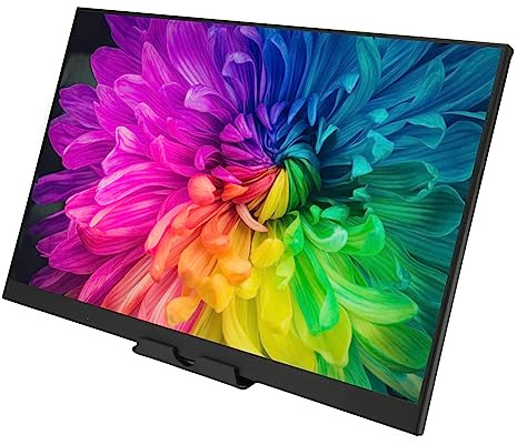 ZJchao Monitor de 16 Pulgadas, 60 Hz Altavoces Incorporados Tipo C Monitor de Pantalla Táctil Portátil Monitor Portátil con Monitor de Pantalla Táctil de 16 Pulgadas HD 1920x1200