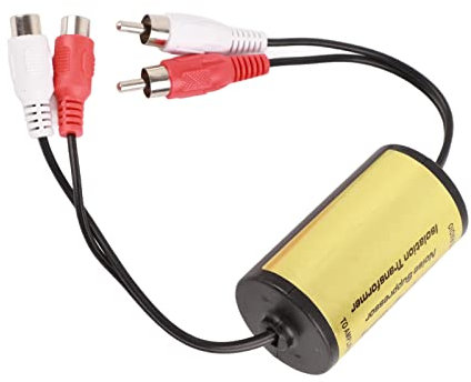 15A Supresor de Ruido Audio Audio Audio Amplificador de Audio Aisolador de Bucle de Tierra con Cable de Señal de Cobre, Material ABS, Corriente de Salida Alta, para Mejorar la