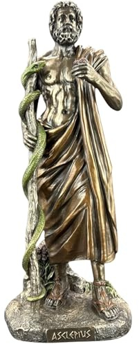 57 SPECIAL REPLICAS Skulptur Deko Figur - Stehender Asklepios, griechischer Gott der Medizin - Figur als Geschenk für Wohnzimmerdekoration Figuren Deko