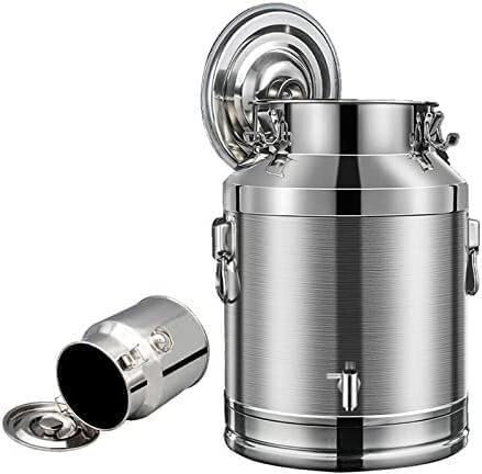 304 Seau à Lait en Acier Inoxydable Pot à Lait avec Robinet Conteneur De Transport Container,Wine Pail,Coffee Airtight Container for Milk Wine Oil(20L)