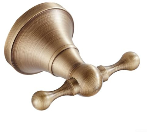 Zilimontt Kleiderhaken, antikes Messing, Handtuchhaken, Bademantelhaken, Badezimmer, Küche, Zubehör, Wandmontage, europäischer Stil, Vintage-Haken, gebürstete Bronze