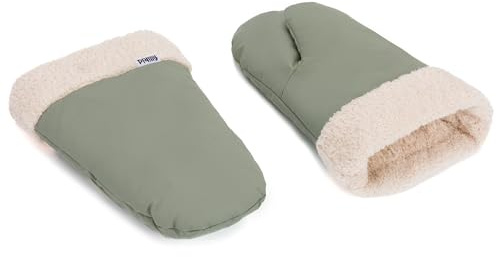 Fillikid Handwärmer Nuuk Teddy | Kinderwagen Handmuff mit kuscheligem Teddyfell | Wind- & wasserabweisend, warmes Fleece Innenfutter | Universell passend für Buggy & Kinderwagen