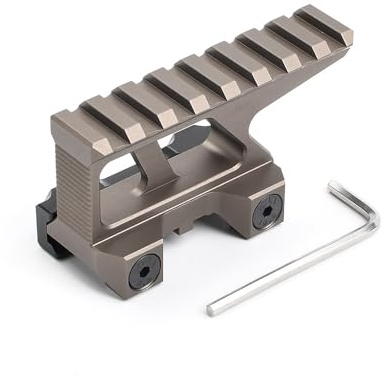QIRUIMY Base de Lunette de visée GG Tactical Red Dot Riser 20mm Picatinny Rail pour Vision Nocturne T1 T2 Viseur Optique (Marron)