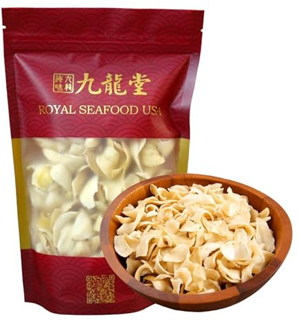 Royal Seafood USA Premium Sulfur free Dried Lily 225g Bulbs Fresh and Natural Dried Lily, Chinese herbal tea, Bai He dried lily for tea, Porridge, Pack in USA 九龍堂 百合 龍牙百合 百合干 无硫百合 养生 煲汤 煮茶 养生 银耳莲子百合羹