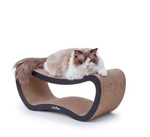 Kitty Town Luna Extra Large - Krabbenkarton Sofa Light Eiche (Schwarz, XL)