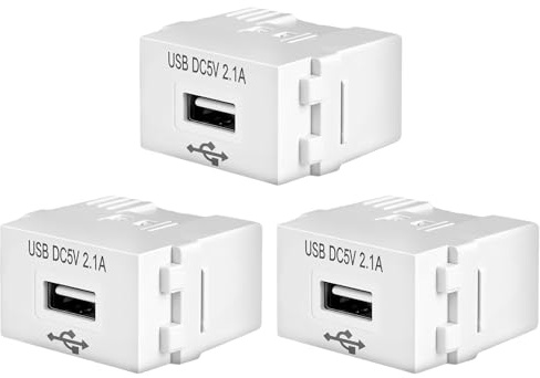 RUIZHI 3pcs USB Stromversorgungsmodul 220V auf 5V Transformator, USB Ladesteckdose Schaltadapter, Unterputz Netzteil für Smartphones, Mobiltelefone & USB-Geräte
