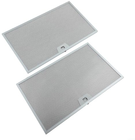 Feegow 2-Pack Silver Metal Mesh Cooker Hood Filter, 506x300x9mm, Aluminized 5-Layer Grease Filtration, For Replacement Vent Filter for Domestic Range Hoods