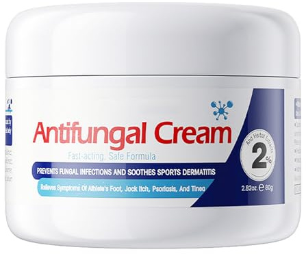 Antifungal Cream Seborrheic Dermatitis-Prone Skin Athletes Foot, Ringworm, Jock Itch, Tinea Versicolor & Seborrheic Dermatitis 80g