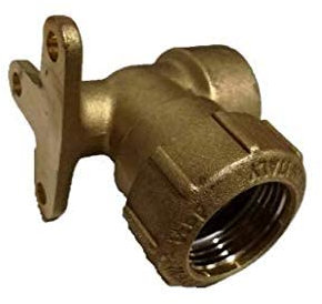 Itap Messing Fitting Winkel 90 Grad 25mm auf 3/4 Zoll IG (24,2mm) für PE-Rohr 25mm zur Wandmontage Wandscheibe 90°