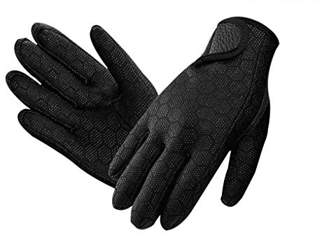 1.5mm Neoprene Non-slip Diving Gloves for Snorkeling Scuba Swimming Surfing Kayaking Rafting Spearfishing Sailing Women Men Five Fingers Thermal Wetsuit Gloves Water Sports Dive Gloves