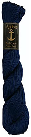 Anchor 4301005-00150 Stickgarne, 100% Baumwolle, nachtblau, Stärke 5, 198m, 57 Gramm