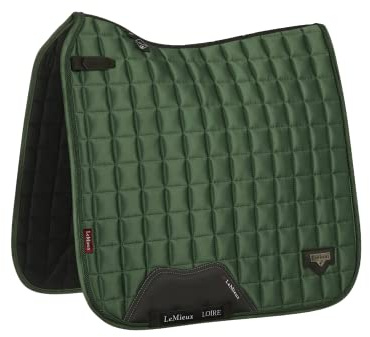 LeMieux Dressage Loire Classic Square Saddle Pad - Saddle Pads for Horses - Equestrian Riding Equipment and Accessories (Hunter Green - Large)