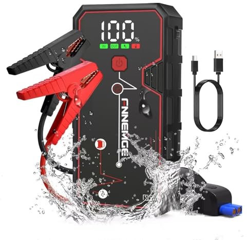 FNNEMGE Avviatore Batteria Auto, 4000A 21800mAh Avviatore Emergenza per Auto(Motori Fino a 8,0L Benzina/ 6,5L Diesell) 12V,Avviatore di emergenza, con di Uscita USB, Luce LED,Schermo Grande HD.