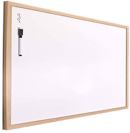 Whiteboard mit Holzrahmen, kann chemisch gereinigt werden, Naturholzbretter - 60X40 cm