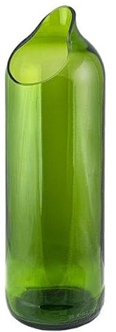 CHAKO ZANZIBAR - Wasserkaraffe aus Glas 1L - Upcycling Glas-Karaffe aus alten Weinflaschen - Fairtrade Handwerkskunst - Handmade with Love in Sansibar