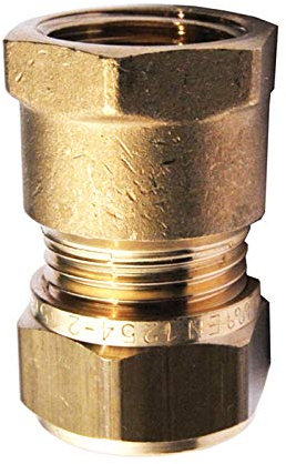 Messing Klemmverschraubung Übergang 22 mm x 1/2 Zoll IG für Kupferrohre