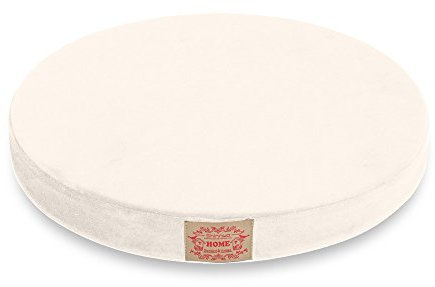baibu Chair Pads,Round Memory Foam Seat Cushion Lumbar Support Pillow for Chair,-White 16
