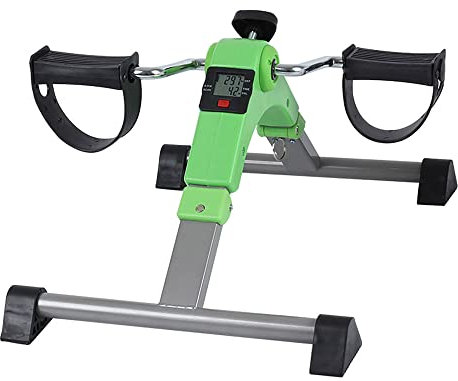 Klapp Pedaltrainer, Mini Arm Bein Heimtrainer für Ober- und Unterkörpertraining, Fitness-Reha-Geräte für Senioren, ältere Menschen/green / 52x35.5x24cm
