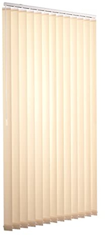 Ventanara® Lamellenvorhang durchgehende Schiene Komplettset Vertikaljalousie 89mm inkl. Montagematerial (Beige (tageslicht), 200 x 250 cm)