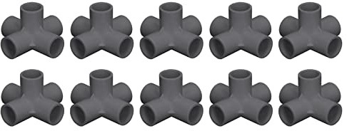 Conector de Tubería de 5 Vías, 10 Piezas de Accesorios Laterales, Conector de Tubería de 5 Vías Accesorio de Tubería de Codo de PVC de 25 Mm para Muebles, Conexión de Manguera