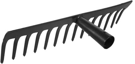 BESPORTBLE Rastrello da Giardino in Acciaio Denti Testa Resistente alle Intemperie per Raccolta Foglie Efficiente Attrezzo da Giardinaggio per Prato e Cortile senza Manico Stili multipli