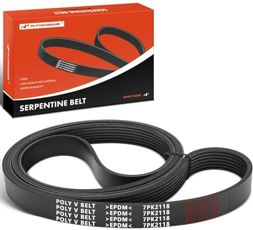 A-Premium 83.39 In Serpentine Belt for Toyota Tacoma Tundra 4Runner FJ Cruiser Land Rover Range Rover Audi A8 Quattro, 7-Rib, Gas Only