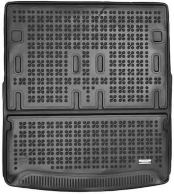 AZUGA Gummi Kofferraumwanne Premium Antirutsch passend für VW Caddy Maxi ab 11/2020/Ford Grand Tourneo Connect ab 5/2022 AZ12000791 Kofferraummatte