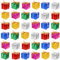JIEYAO 30pcs Petits Coffrets Cadeaux Sapin de Noël, Mini Coffrets Cadeaux Pendentif Décoration Sapin de Noël Paquet Cadeau Décoratif Décoration Sapin de Noël Pendentif Sapin de Noël Miniature