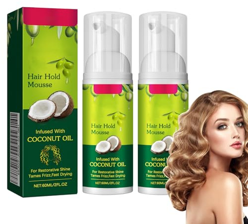 Dyceittdia 2pcs Mousse per lo Styling dei Ricci, Mousse modellante per ricci soffici, Trattamento idratante Schiuma Mousse Styling, Rimbalzatore di ricci, 2pcs*60ml, shampoo