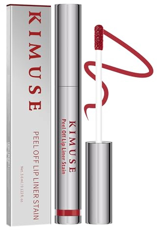 KIMUSE Peel Off Lip Liner Stain, Lip Tint Stain Peel Off Long Lasting, Waterproof, Liptint Peel Off, Highly Pigmented Color, Matte Finish Lipstick Lipstain