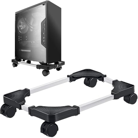 soporte de PC para torre ajustable, soporte universal móvil para juegos en casa y oficina