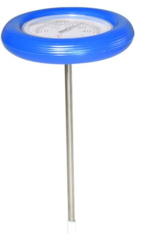 Pool -Thermometer 7x12 040 ℃ Edelstahl -Schwimmbad -Pool -Thermometer mit einfacher Leseskala Mehrzwecktemperaturmesser Fischtank