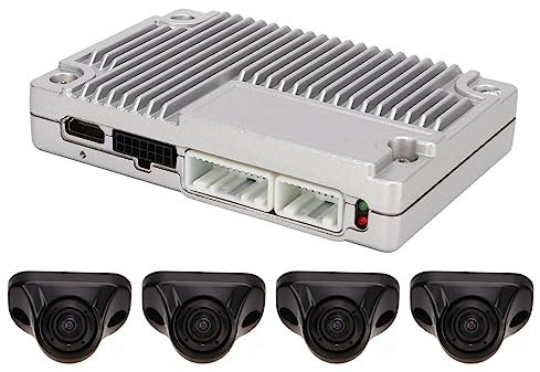 Système de Vue d'oiseaux à 360 Degrés avec Arrière à l'Arrière Gauche Droite Stationnement de Secours Droite 4 Voies Caméras Panoramiques Accessoires Voiture Conduite Décente Votre et Devi Décent