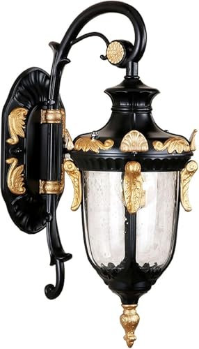 OGLFGLNY Luce murale Europea E27 Antique Antique Impermeabile per Esterni Lampada da Parete American Village American Alluminio Sconce Lance Lance CLASSA