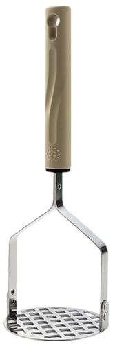 Manual Patata Mash - Smasher de frutas de acero inoxidable manual | Utensil de masas de comida profesional | Puré de papas portátiles cocina gourmet herramientas para papas frutas verduras