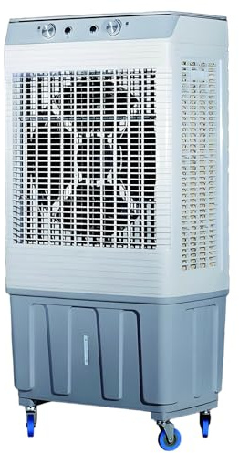 YCYRF Rafraichisseur d'air, Climatiseur Mobile 3 en 1, Climatiseur Mobile sans Évacuation De 80 L avec Oscillation à 120°, 4 Accus de Froid et Ventilateur à 3 Vitesses pour Supermarché ou Usine
