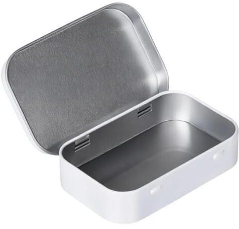 Chenxi Studio 2 piezas de latas de almacenamiento de hierro de estilo retro con tapa abierta abatible para el hogar, cajas organizadoras decorativas para el hogar, caja de almacenamiento de lata